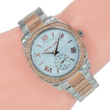 Michael Kors Bryn Quartz Blue Dial Two Tone Steel Strap Watch For Women - MK6136