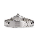 Silver TAG Heuer watch with metal band.