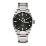 Tag Heuer Carrera Calibre 5 Automatic Black Dial Silver Steel Strap Watch for Men - WAR201A.BA0723
