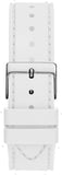 Guess Princess Crystals Silver Dial White Silicone Strap Watch For Women - GW0439L1
