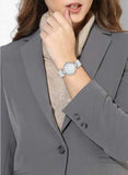 Guess Muse Quartz White Dial Silver Steel Strap Watch For Women - W1008l1