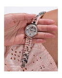 Guess Gala Diamonds Silver Dial Two Tone Steel Strap Watch for Women - GW0531L1