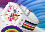 Guess Phoenix Analog White Dial White Silicone Strap Watch for Men - GW0720G1