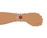 Men's wristwatch on wrist, red dial, 7 inches - MP000000023380672