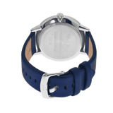 Armani Exchange Cayde Chronograph Blue Dial Blue Leather Strap Watch for Men - AX2746
