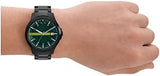 Armani Exchange Hampton Black Dial Black Steel Strap Watch For Men - AX2407