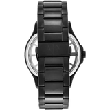 Armani Exchange Hampton Chronograph Black Dial Black Steel Strap Watch For Men - AX2192