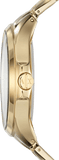 Armani Exchange Hampton Chronograph Black Dial Gold Steel Strap Watch For Men - AX2122