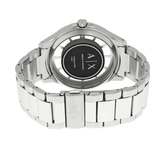 Armani Exchange Hampton Chronograph Black Dial Silver Steel Strap Watch For Men - AX2179