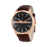 Armani Exchange Hampton Chronograph Blue Dial Brown Leather Strap Watch For Men - AX2172