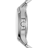 Armani Exchange Hampton Chronograph Skeleton Black Dial Silver Steel Strap Watch For Men - AX2199