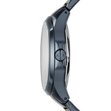 Armani Exchange Hampton Skeleton Grey Dial Blue Steel Strap Watch For Men - AX2401
