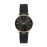 Armani Exchange Lola Three Hand Black Dial Black Mesh Strap Watch For Women - AX5548