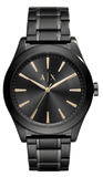 Armani Exchange Nico Analog Black Dial Black Steel Strap Watch For Men - AX7102