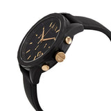 Armani Exchange Outerbanks Chronograph Black Dial Black Steel Strap Watch For Men - AX7105