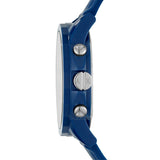 Armani Exchange Outerbanks Chronograph Blue Dial Blue Silicone Strap Watch For Men - AX1327