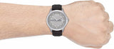 Armani Exchange Whitman Silver Dial Brown Leather Strap Watch For Men - AX2100