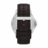 Armani Exchange Whitman Silver Dial Brown Leather Strap Watch For Men - AX2100