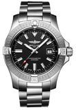 Breitling Avenger Automatic 43mm Black Dial Silver Steel Strap Watch for Men - A17318101B1A1