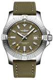 Breitling Avenger Automatic GMT 43 Green Dial Green Nylon Strap Watch for Men - A17318101L1X1