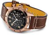Breitling Avi 1953 Edition Black Dial Brown Leather Strap Watch for Men - RB0920131B1X1