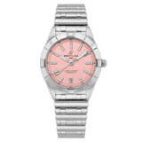Breitling Chronomat 32 Diamonds Pink Dial Silver Steel Strap Watch for Women - A77310101K1A1