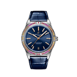 Breitling Chronomat Automatic 36 South Sea Blue Dial Blue Leather Strap Watch for Women - A10380611C1P1