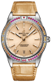 Breitling Chronomat Automatic 36 South Sea Brown Dial Brown Leather Strap Watch for Women - A10380611A1P1
