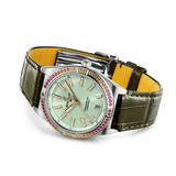 Breitling Chronomat Automatic 36 South Sea Green Dial Green Leather Strap Watch for Women - A10380611L1P1
