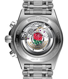 Breitling Chronomat B01 42 Six Nations Wales Red Dial Silver Steel Strap Watch for Men - AB0134A61K1A1