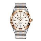 Breitling Chronomat B02 18K Red Gold White Dial Two Tone Steel Strap Watch for Men - U77310101A2U1