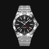 Breitling Chronomat GMT 40 Automatic Black Dial Silver Steel Strap Watch for Men - A32398101B1A1