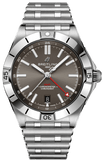 Breitling Chronomat GMT 40 Brown Dial Silver Steel Strap Watch for Men - A32398101M1A1
