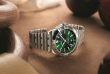 Breitling Chronomat GMT 40 Green Dial Silver Steel Strap Watch for Men - A32398101L1A1