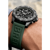 Breitling Endurance Pro Black Dial Green Rubber Strap Watch for Men - X82310D31B1S1