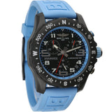 Breitling Endurance Pro Black Dial Light Blue Rubber Strap Watch for Men - X82310281B1S1