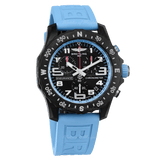 Breitling Endurance Pro Black Dial Light Blue Rubber Strap Watch for Men - X82310281B1S1