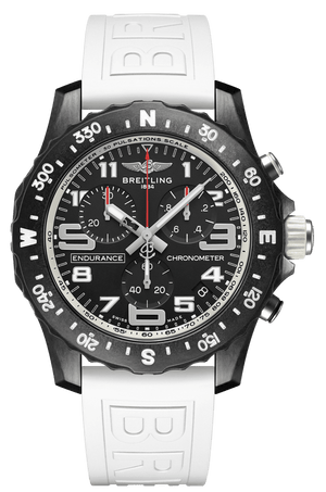 Breitling Endurance Pro Black Dial White Rubber Strap Watch for Men - X82310A71B1S1