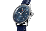 Breitling Navitimer Automatic 35 Blue Dial Blue Leather Strap Watch for Men - A17395161C1P1