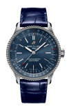 Breitling Navitimer Automatic 35 Blue Dial Blue Leather Strap Watch for Men - A17395161C1P1