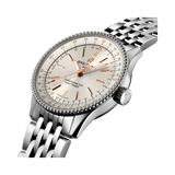Breitling Navitimer Automatic 35 White Dial Silver Steel Strap Watch for Men - A17395F41G1A1