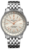 Breitling Navitimer Automatic 35 White Dial Silver Steel Strap Watch for Men - A17395F41G1A1
