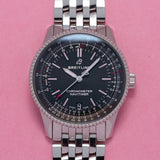Breitling Navitimer Automatic 38mm Black Dial Stainless Steel Mens Watch - A17325241B1A1