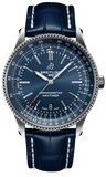 Breitling Navitimer Automatic 41 Blue Dial Blue Leather Strap Watch for Men - A17326161C1P3