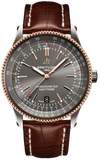 Breitling Navitimer Automatic 41 Grey Dial Brown Leather Strap Watch for Men - U17326121M1P1
