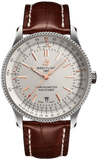 Breitling Navitimer Automatic 41 White Dial Brown Leather Strap Watch for Men - A17326211G1P2