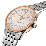 Breitling Navitimer Automatic 41 White Dial Two Tone Steel Strap Watch for Men - U17326211G1U1