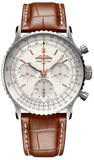 Breitling Navitimer B01 Chronograph 41 White Dial Brown Leather Strap Watch for Men - AB0139211G1P1