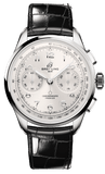 Breitling Premier B09 Chronograph 40 White Dial Black Leather Strap Watch for Men - AB0930371G1P1