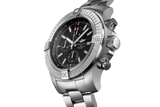 Breitling Super Avenger Chronograph 48 Black Dial Silver Steel Strap Watch for Men - A13375101B1A1